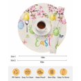 thumbnail image 6 of 15 Inch Round Placemats Set of 4, Happy Easter Non Slip Heat Insulation PP Table Mats, Spring Colorful Eggs Butterfly on Linen Washable Place Mats for Kitchen Dining Party Table Decor, 6 of 7