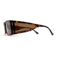thumbnail image 4 of Windbreaker Side Panel Lens Flat Top Narrow Rectangle Sunglasses Tortoise Brown, 4 of 4
