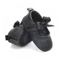 thumbnail image 2 of AJZIOJIRO Newborn Baby Girls Princess Shoes Lovely Bow Solid Color Soft Sole Sequins Shoes 0-18 Months Baby Casual Walking Shoes, 2 of 5