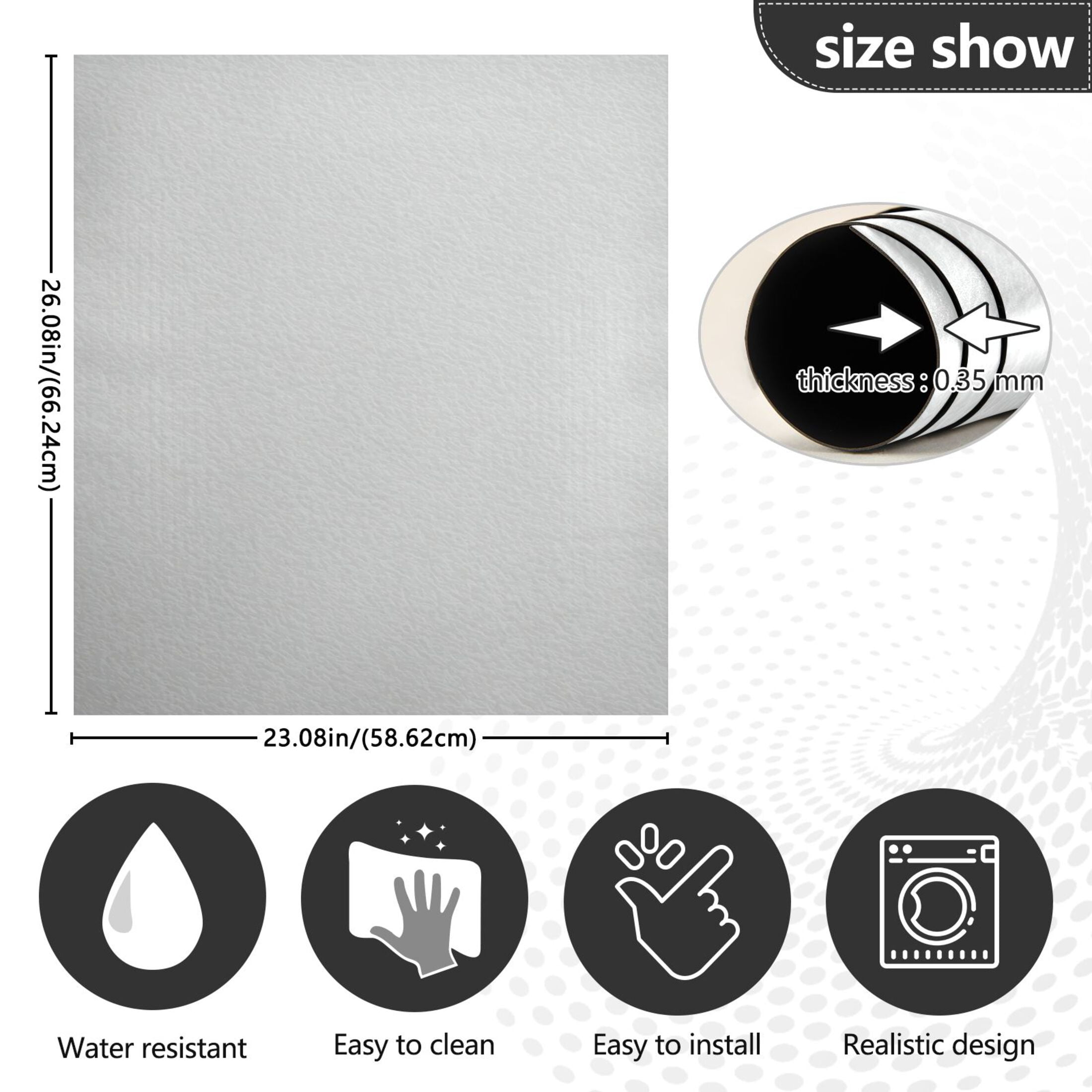 IAUYY Magnetic decorative sticker - 23x26 Inch PVC Refrigerator Decorative Cover, Removable DIY Art for Kitchen Appliances Overall Aesthetic Effect