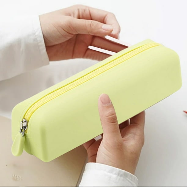 Bolsa de Silicona Verde para Guardar Brochas de Maquillaje | Bolsa Portátil de Silicona para Brochas de Maquillaje | Resistente Al Hollín | Silicona Apta para Uso Alimentario | 21,2 X 5,9 X 5,5 Cm |