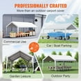 thumbnail image 5 of 10x20 Carport Heavy Duty Car Canopy - SUV/Truck/Boat Shelter - Waterproof UV Resistant Garage - 8 Reinforced Poles, 4 Weight Bags, 5 of 9