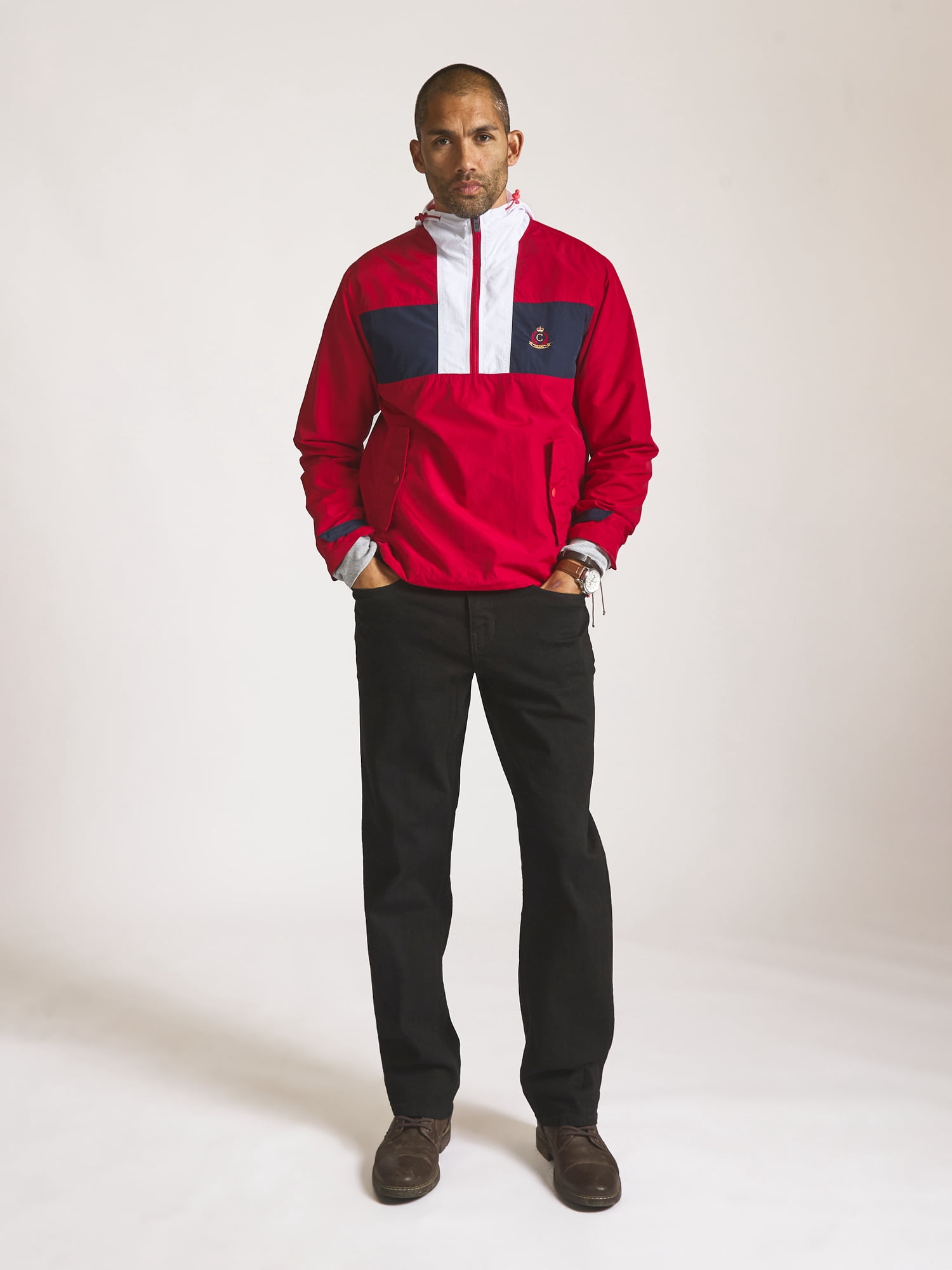 Chaps Men’s and Big Men’s Heritage Colorblocked Anorak, Sizes S–3XL