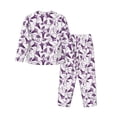 thumbnail image 2 of Goofa Violets Flowers Printed Women’s 2 Piece Pajama Set Super,Pajamas Women's Long Sleeve Sleepwear Soft Button Down Loungewear Pjs Lounge Set Nightwear-X-Large, 2 of 9
