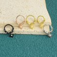 thumbnail image 4 of Juego de anillos para la nariz de acero inoxidable con circonita y ópalo, estilo europeo y americano, joyería para perforar la nariz con las uñas, 4 of 5