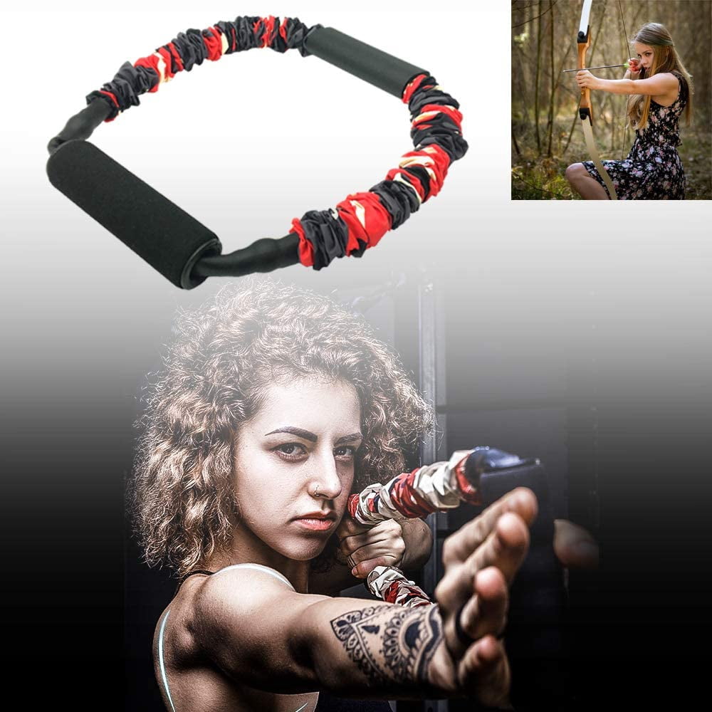 AMEYXGS Archery Compound Bow Trainer Draw Aid Strength for Beginner Shooting- Red Camo 30LBS
