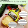 thumbnail image 3 of Kit 5 Piezas Pelador de Verduras y Papas(con funda protectora),Peladores de Patatas para Cocina,Aptos para Frutas, Patatas, Pepinos, Etc.Su Diseño Ergonómico Facilita Enormemente el Pelado, 3 of 4