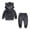 Gray, variant on Diufon Baby Boy Girl Velvet Hooded Tracksuit Toddler Fall Winter Long Sleeve Warm Sweatshirt and Pants with Pockets
