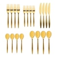 thumbnail image 3 of Avellino Mirrored Gold 18/10 Stainless Steel 20 Piece Flatware Set, Service For 4, 3 of 4