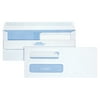 Quality Park® #8-5/8 Double Window Envelopes, Security Tint Envelopes, Redi-Seal® Self Seal, 3-5/8 x 8-5/8, 24 lb White Paper, Side Seams, 500 per Box