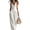 White, variant on Denim Jumpsuit for Women Sleeveless V Neck Wide Leg Jean Jumpsuit, Smocked Waist Casual Long Romper