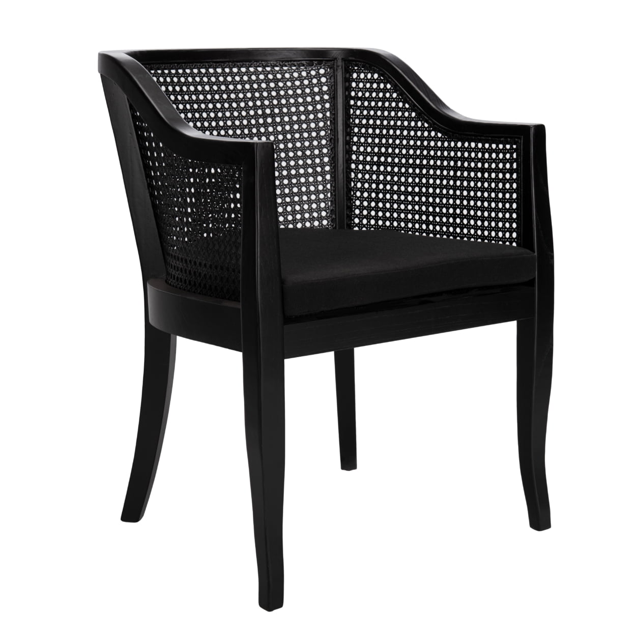 SAFAVIEH Rina Contemporary Nautical Solid Dining Chair, Black