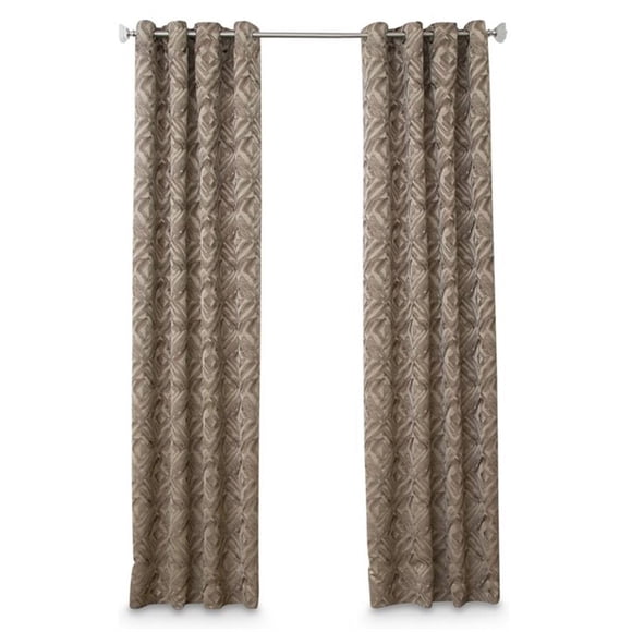Michael Amini Traitement de Fenêtre en Tissu Batavia 50x96 Pouces Panneau Supérieur en Érable Brun