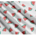 thumbnail image 3 of Soimoi White Cotton Cambric Fabric Watermelon Fruits Print Fabric by the Yard 42 Inch Wide, 3 of 7