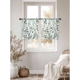 thumbnail image 3 of Plant Green Sheer Curtains 54 Inch Long 2 Panels, Watercolor Eucalyptus Leaf Farm Light Filtering Rod Pocket Semi Sheer Curtains, Sheer Voile Drapes for Living Room Bedroom, 52"x54", 3 of 5