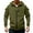 Army Green, variant on GrmtClth Hoodie for Men Full Zip Drawstring Hooded Jacket Multi Zipper Pockets Oversized Cargo Long Sleeve Top Fall Winter Outdoor Sports Casual Outfit Dark Green L