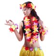 thumbnail image 2 of Conjunto De Decoraciones Para Fiestas Hawaianas Guirnaldas Leis Hawaianas [Yue Xinghui] Propiedad Intelectual Sin Procesar Conjunto De Cuatro Piezas Leis Hawaianas Combinación De ANGGREK Hawaiian Party Decorations Set, 2 of 8