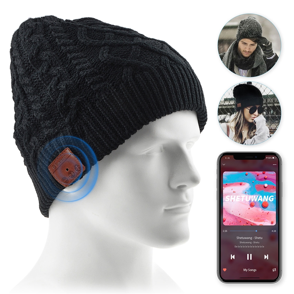 Bluetooth Beanie Hat,Flashmen Upgraded Beanie Hat with Headphones Knitted Beanie for Women Men Teens - image 2 of 7