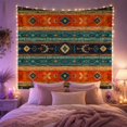 thumbnail image 2 of Geometric Diamond Motifs in Vibrant Horizontal Stripes, Energetic Boho for Southwest Decor Lovers, Woven Wall Art, Housewarming Gift Tapestry Wall Hanging for Living Room and Dorm, 2 of 7