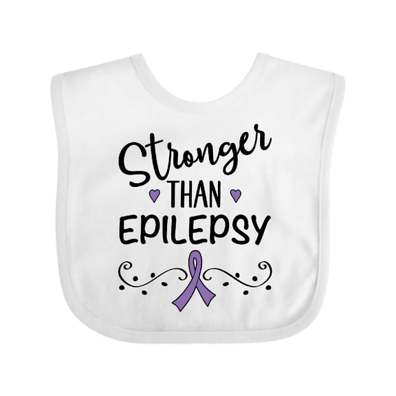 Inktastic Epilepsy Awareness Ribbon Support Walk Girls Baby Bib