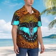 thumbnail image 3 of Yiaed Butterfly Alighted On Sunflowers Print Hawaiian Shirt for Men Short Sleeve Button Down Shirts Beach Shirts for Men,Medium, 3 of 7