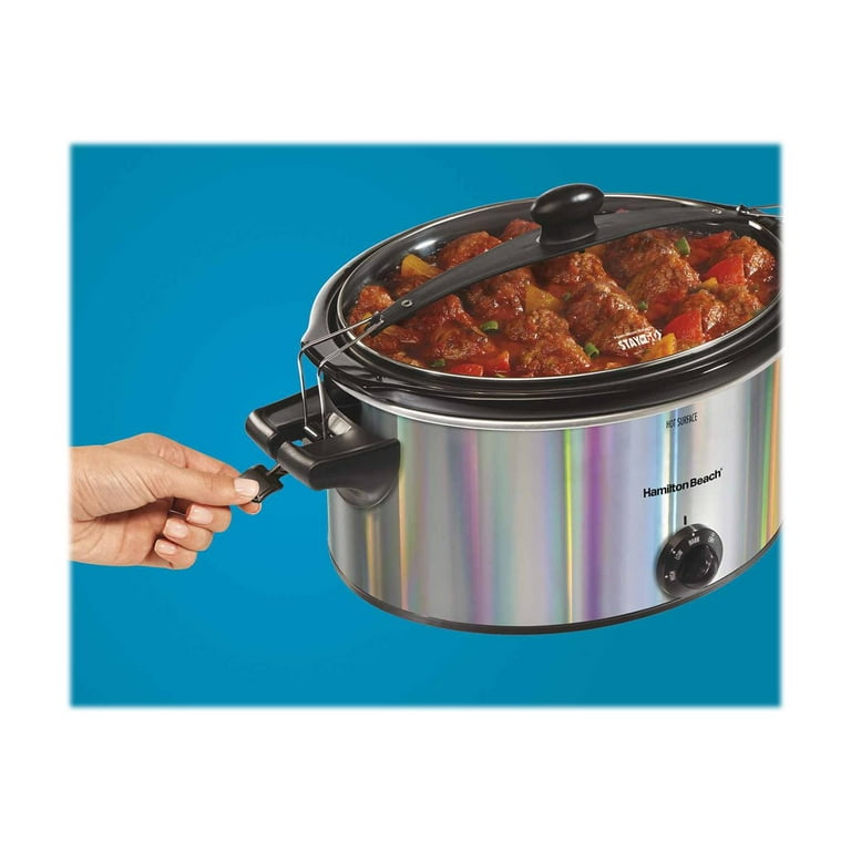 Hamilton Beach Stay or Go 5 Quart Slow Cooker with Clip-Tight Sealed Lid  and 4 Settings in the Slow Cookers department at