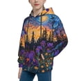 thumbnail image 2 of Lsque Cosmic Irises At Twilight Patten Youth Hoodie Sweatshirt Pullover with Kangaroo Pocket Boys and Girls Hoodie Warm Hoodie for Kids-X-Large, 2 of 6