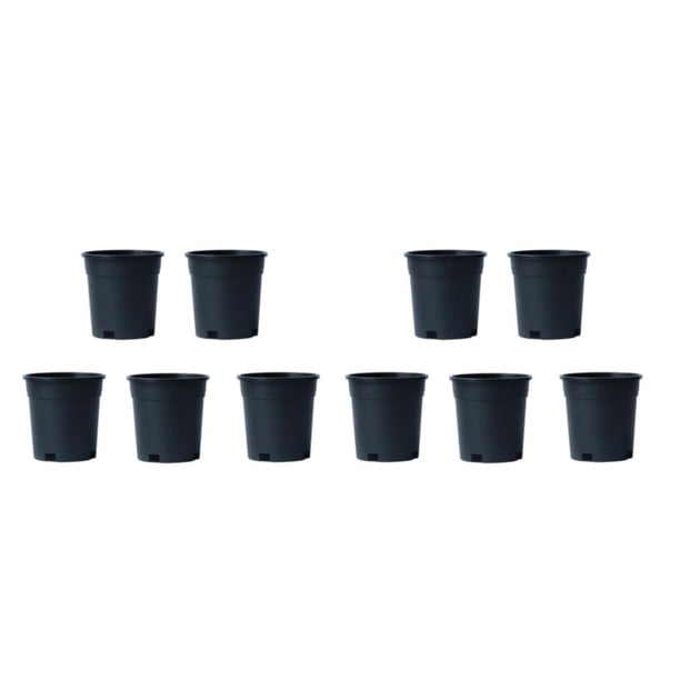Macetas Negras Wosthever para plantas bajo en carbono 14 agujeros 2Conjunto