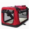 thumbnail image 3 of Jaula para perros, jaula para coche, bolsa de transporte para excursiones, equipaje para mascotas, jaula de viaje para coche, jaula para perros y gatos, plegable, para perros medianos y grandes, L-8, 3 of 5