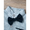 thumbnail image 3 of CARETOO Baby Boy Clothes Suit Floral Dress Shirt Shorts Suspender Pants Formal 95% Cotton 3pcs, 3 of 15