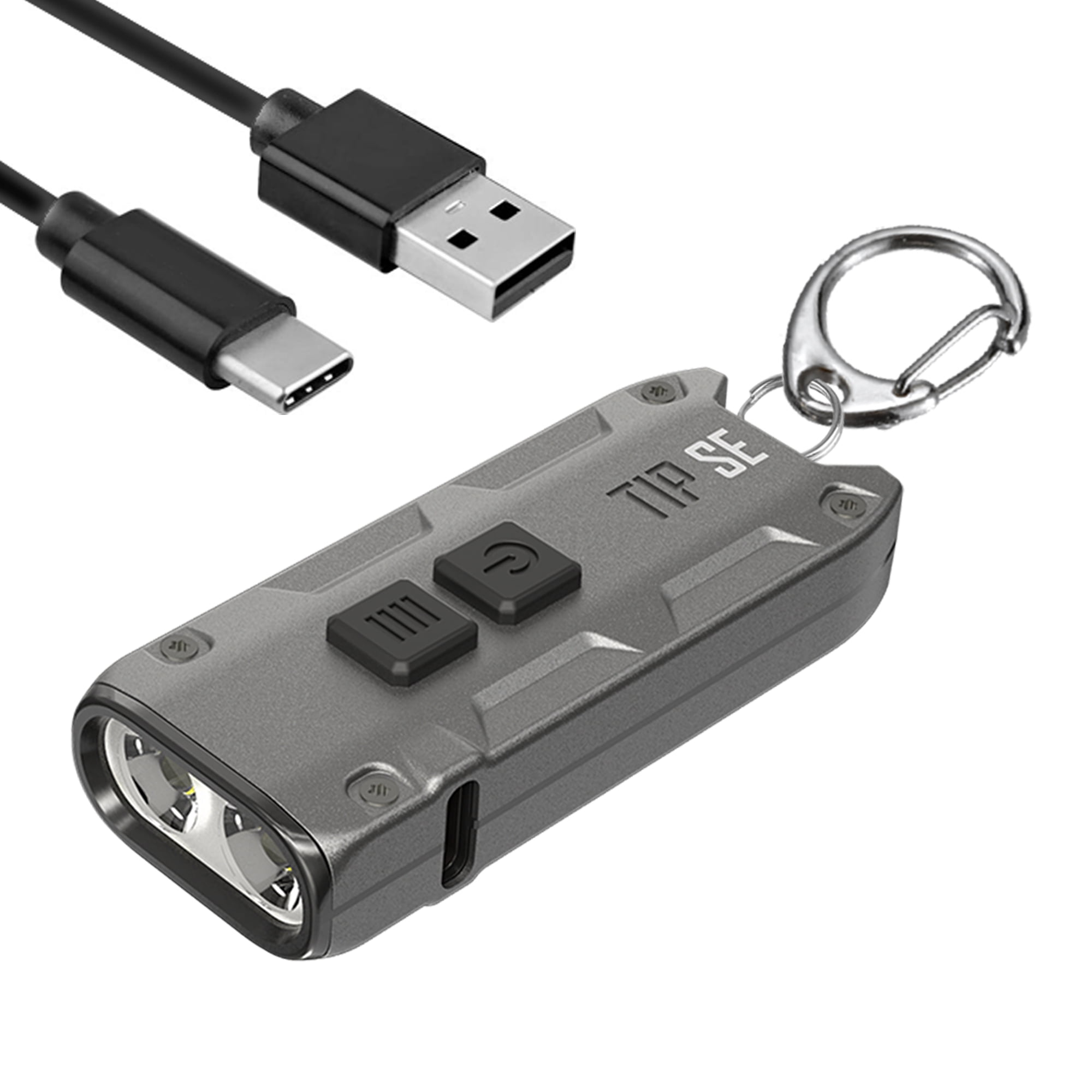 NITECORE TUP 1000 Lumen Micro-USB Rechargeable EDC Keychain Flashlight Grey 