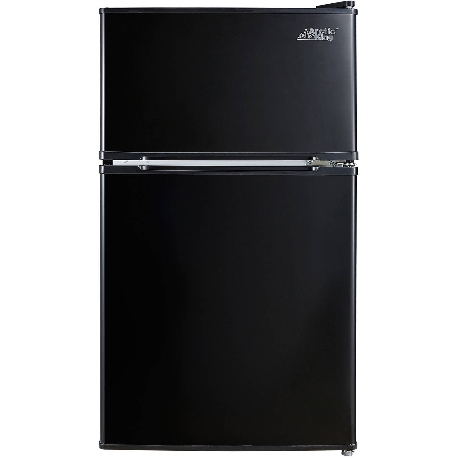 Arctic King 3.2 Cu Feet Two Door Compact Refrigerator with Freezer, Black, E-star