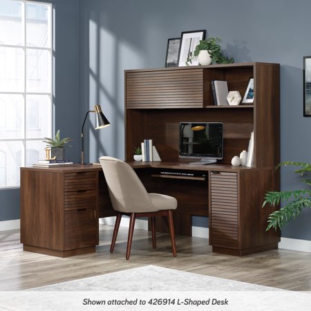 Sauder Englewood Engineered Wood Desk Hutch in Spiced Mahogany