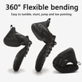thumbnail image 5 of GlideMoves Black Cheer Shoes Girls Dance Sneakers Women Training Competition Tumbling Athletic Mesh style breathable Women 6, 5 of 7
