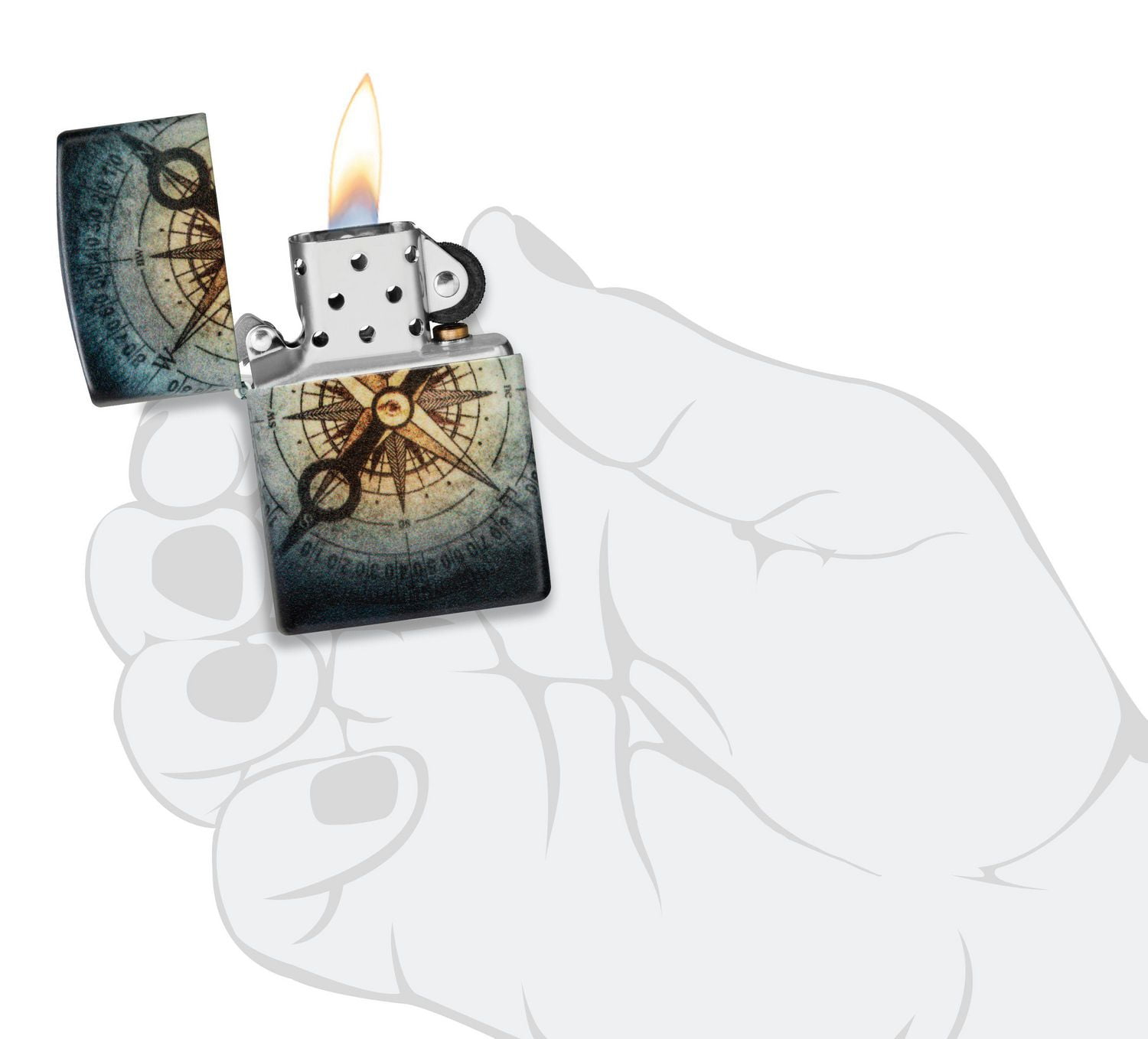 Zippo Compass Ghost Design (48562)