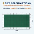 thumbnail image 3 of Swimming Pool Safety Cover, 20x40ft Winter Pool Covers,Rectangle Inground Pool Cover, UL Classified to ASTM F1346, Triple Stitched for MAX Strength, Abrasion Resistant, Hardware, Green, 3 of 8