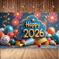 thumbnail image 6 of Blue Shape New Year Banner Golden Letters 2026 Banner Star Decorated Firework Design Happy New Year Banner for New Year Eve Holiday Celebration Party Decoration, 6 of 7