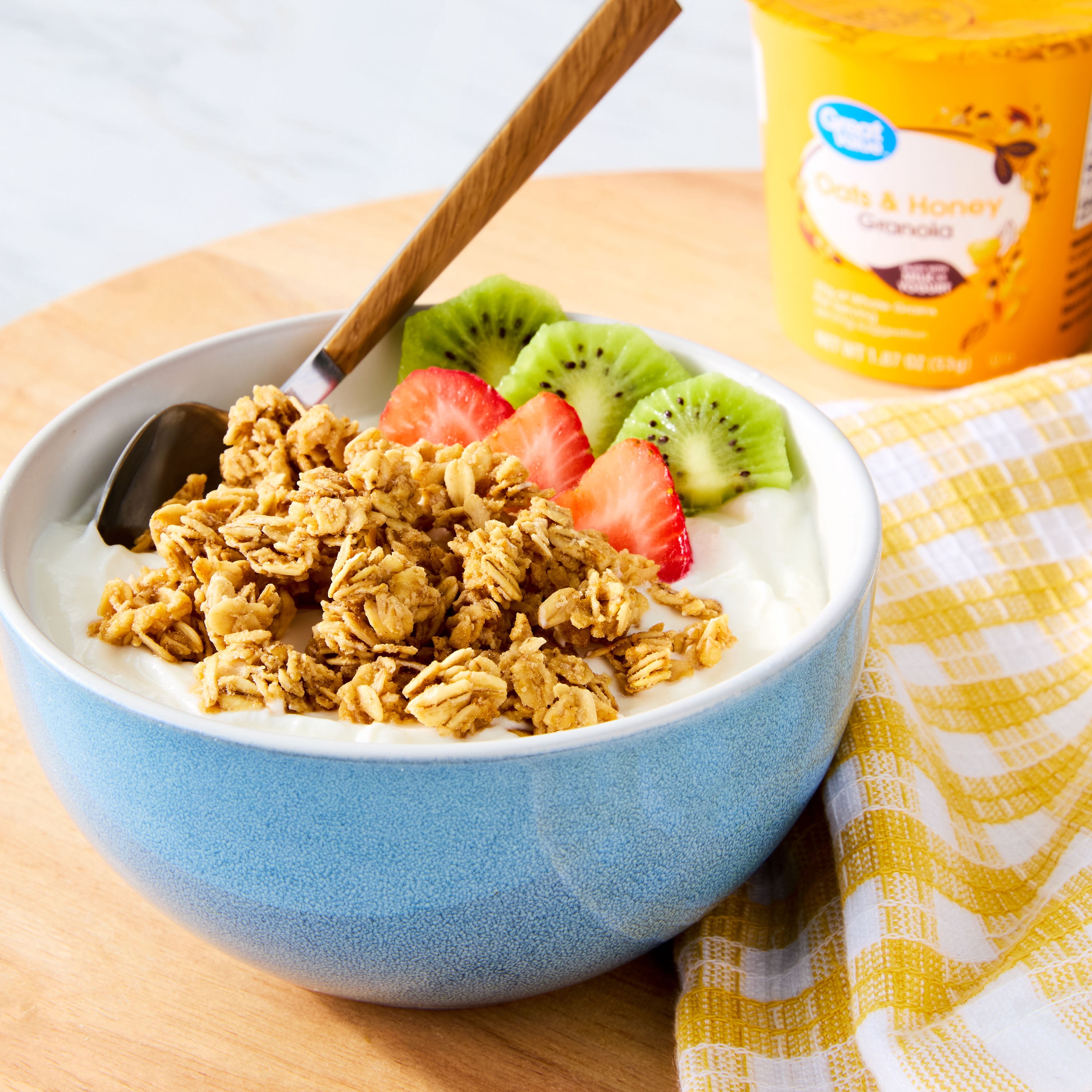 (12 pack) Great Value Oats and Honey Granola Single Serve Cup, 1.87 oz