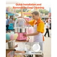 thumbnail image 6 of VEVOR Cotton Candy Machine Cover, Transparent Acrylic Dome Bubble Shield, Cotton Candy Machine Bubble Shield Compatible with 15inch Cottons Candies Machines Bowl for Party, Shops,Bottom Groove Design, 6 of 9