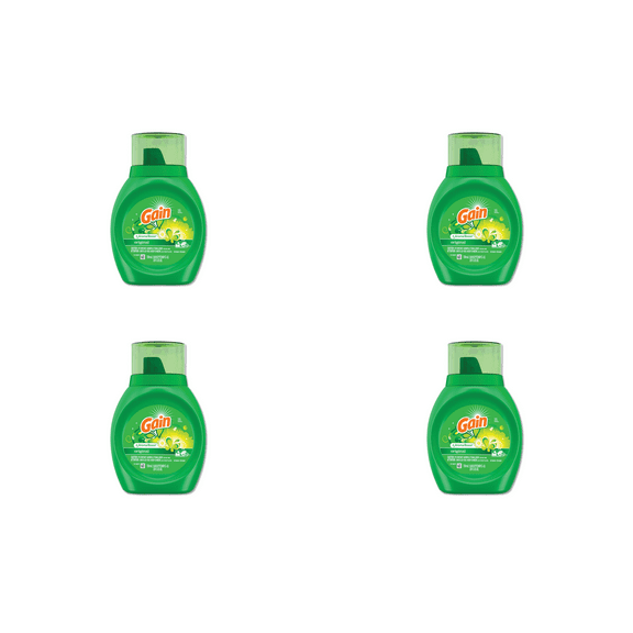 Gain Original Liquid Laundry Detergent, Fresh Scent,( 4 X  25 fl oz) , 4 Pack  Bottles
