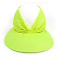 thumbnail image 1 of Sombrero de verano amarillo fluorescente, visera para mujer, sombrero para el sol, sombrero de copa hueco elástico antiultravioleta - 2021, 1 of 5
