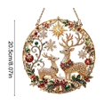 thumbnail image 6 of STPToys Christmas Decoration DIY Pearl Art Hanging Ornament Kit with Reindeer Star Wreath Design, Acrylic Base for Wall Door Home Holiday Decor, 6 of 6