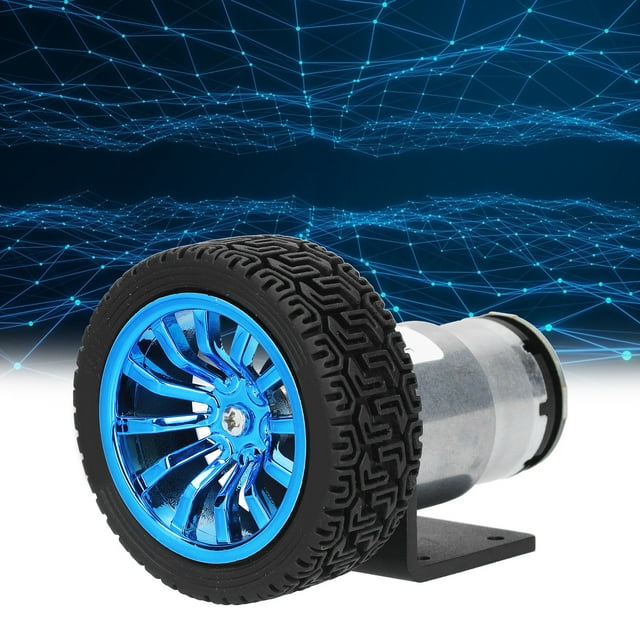 Encoder Motor Set, Gear Motor with Mounting Bracket, DC 12V High Geared Micro Speed Reduction Motor Mini Motor for Smart Car Robot Model DIY Engine Toy