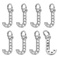 thumbnail image 1 of Uxcell 8Pack 0.1" Encanto de Letra J de Rhinestone Completo para Pulseras/Brazaletes Oro Blanco, 1 of 6