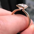 thumbnail image 3 of solitaire jewels 3CT Half Bezel Set Emerald MoissaniteEngagement Ring For Women, 14K Yellow Gold, 3 of 4