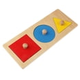 thumbnail image 1 of Milaget Kids Child Early Learning 3 Color Geometry Stacking Matching Toys Rectangle Plate, 1 of 6