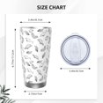 thumbnail image 4 of Haiem Sea Turtle Printed 20oz Straight Skinny Car Cups With Insulated Cup Sleeve Portable Handle, Sports Travel Coffee Mug, Stainless Steel, Insulated-Straw Two-piece Set, 4 of 8