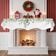 thumbnail image 2 of Sage Green Christmas Fireplace Mantle Scarf, Xmas Botanical Berry Winter Mantel Cover Table Runner for Home Living Room Door Window, Indoor Outdoor Holiday Party Decor 17" x 60", 2 of 8