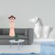 thumbnail image 2 of Estatua De Caballo De Porcelana Y Resina De Niña Tradicional China, Escultura Decorativa De Animal, Miniatura, Adorno De Mesa Para Dormitorio, Sala De Estar, Oficina, Granja, Cumpleaños,, 2 of 8