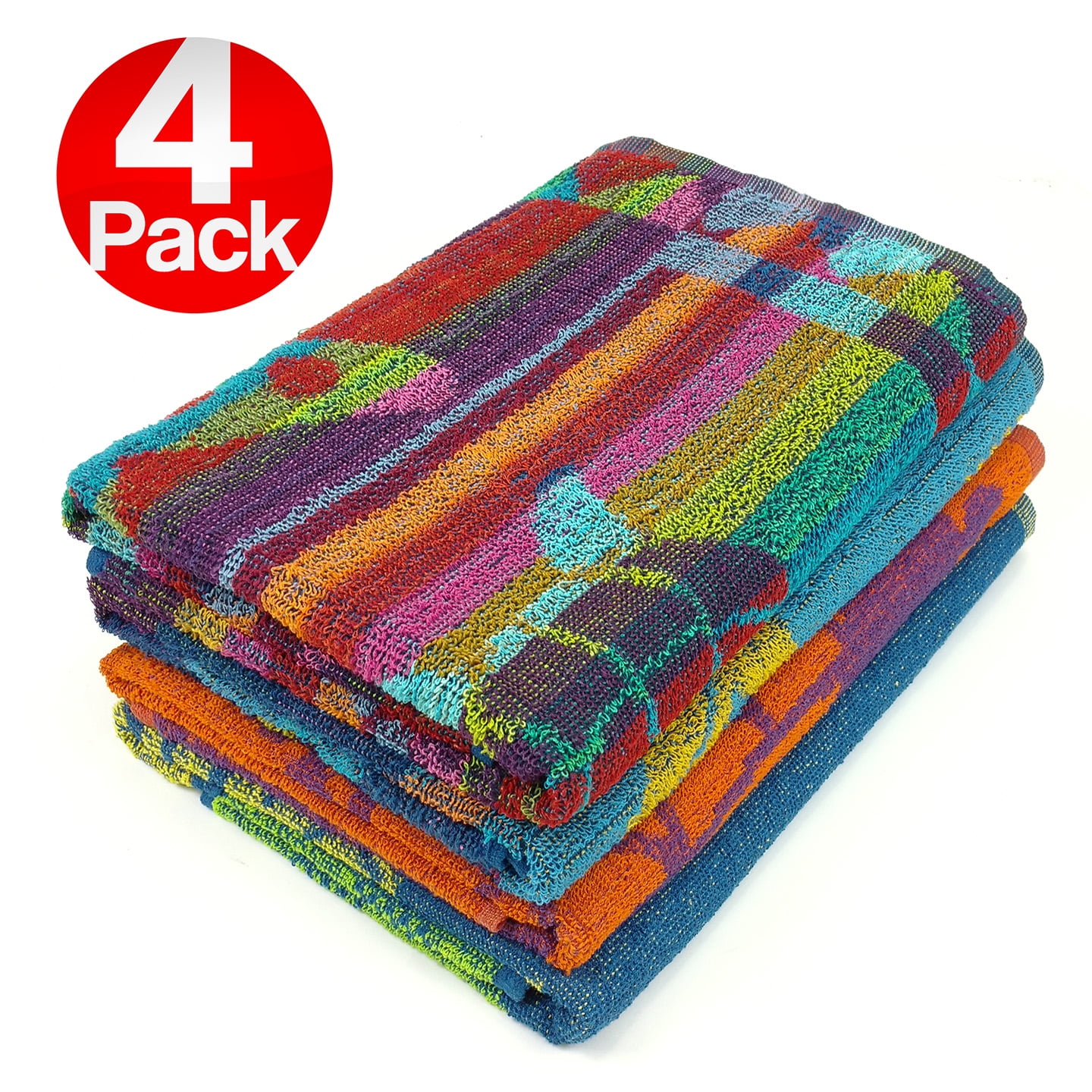 Photo 1 of Kaufman 30 x 60 Assorted Designs Promo Jacquard Terry Beach Towel - 2 Pack